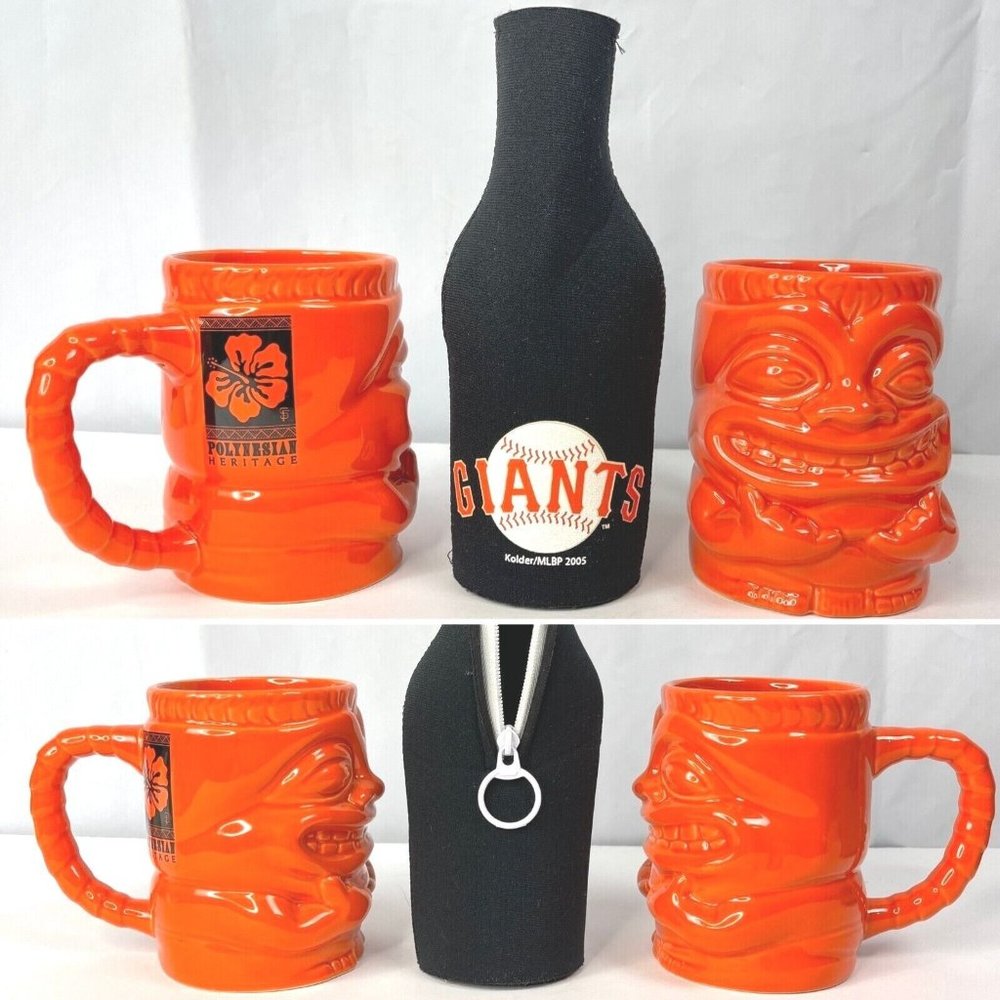 SF Giants SGA Tiki Mug Beer Bottle Zip Cozy Lot Polynesian Heritage Night 2012